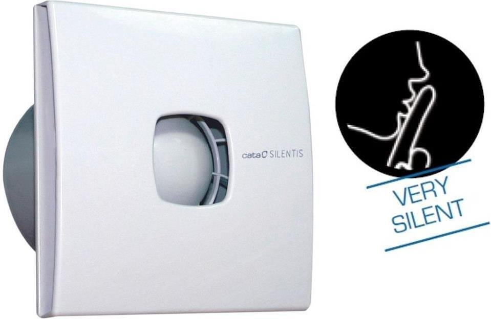 Вентилатор SILENTIS10 LOW NOISE ф100мм, цвят Бял, 90м3/ч, 12W, 30dB комплект с клапа CATA - C01072000