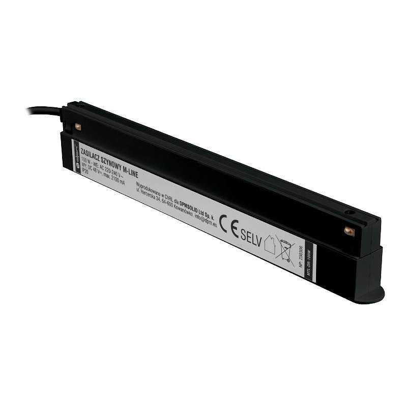 Захранване за магнитна релса M-LINE, черно, 100W 48V DC, DPM, MTL-DR-100W