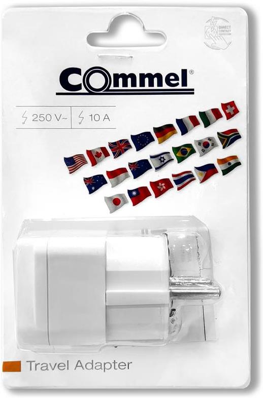 Адаптер Мултистандарт към контакт Шуко Commel, COMMEL, C480-103