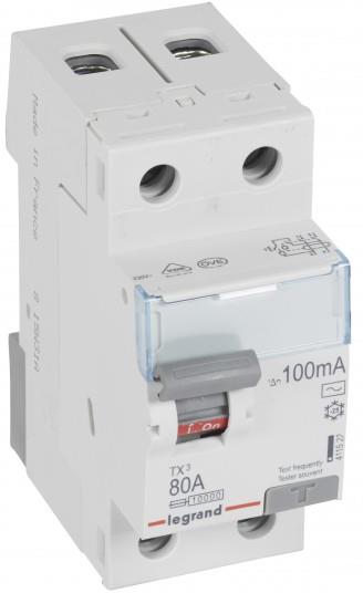 ДТЗ 2P 80А 100mА серия TX3 ID тип AC Legrand, LEGRAND НИСКО НАПРЕЖЕНИЕ, 411522