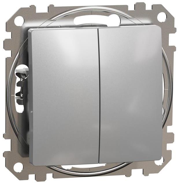 Сериен девиаторен ключ цвят Алуминий Sedna SE, SCHNEIDER ELECTRIC, SDD113108