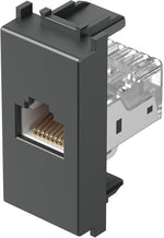 Розетка RJ45 Cat.5e UTP 1 мод. цвят Антрацит Modul TEM, KM37AT