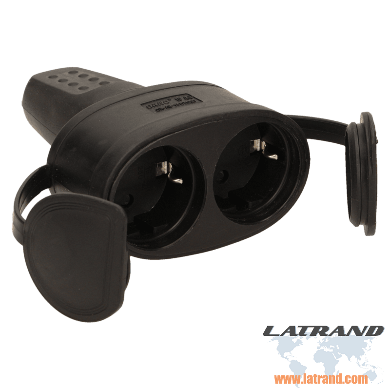 Двоен гумен куплунг IP 44 от Orno OR-AE-13117(GS)