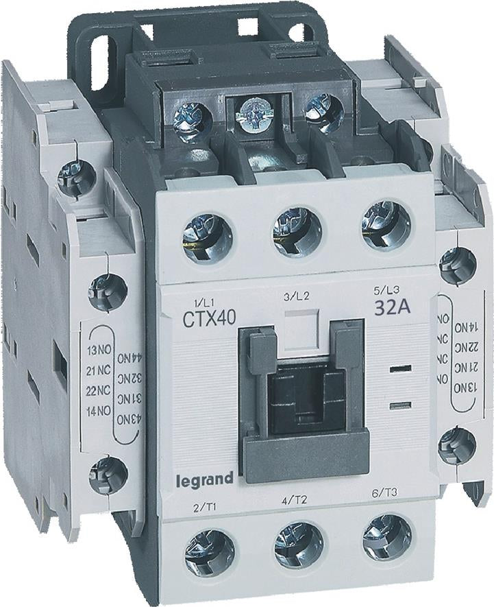 Контактор CTX3-40 3P 15kW (32A AC-3) 2NO-2NC 230V 50/60Hz Legrand, LEGRAND НИСКО НАПРЕЖЕНИЕ, 416126