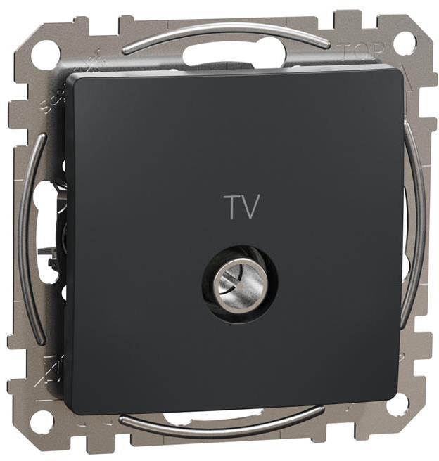 Розетка TV тип коаксиал 4dB цвят Антрацит Sedna SE, SCHNEIDER ELECTRIC, SDD114471