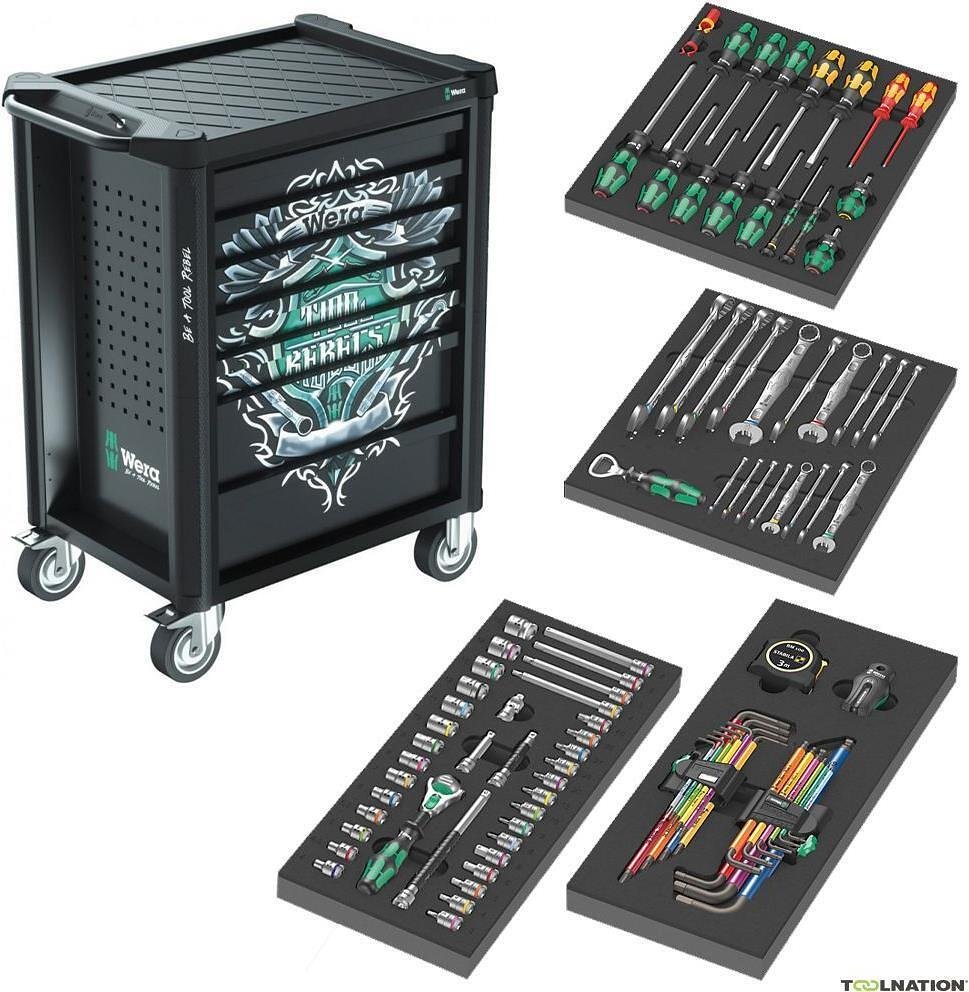 Шкаф с колелца и 94 бр. инструменти 9700 Tool Rebel Roller Cabinet 1 Wera - W150130