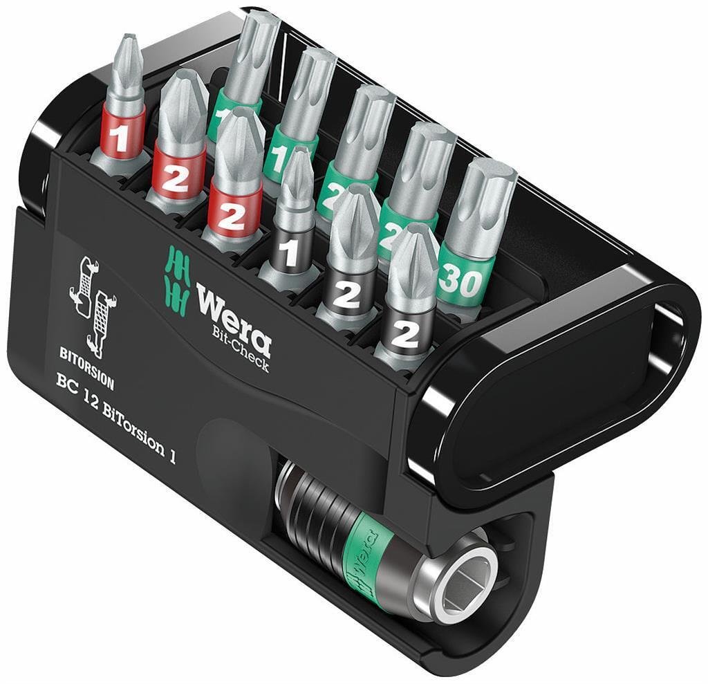 Комплект 11х бита и държач 889/4/1 K, Bit-Check 12 BiTorsion Wera - W057420