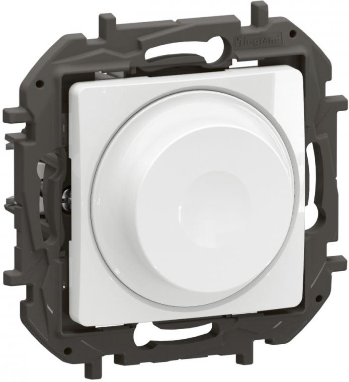 Димер ротативен R=5-300W L=5-300VA LED=5-75VA цвят Бял Niloe New Legrand, LEGRAND, NP2411WH