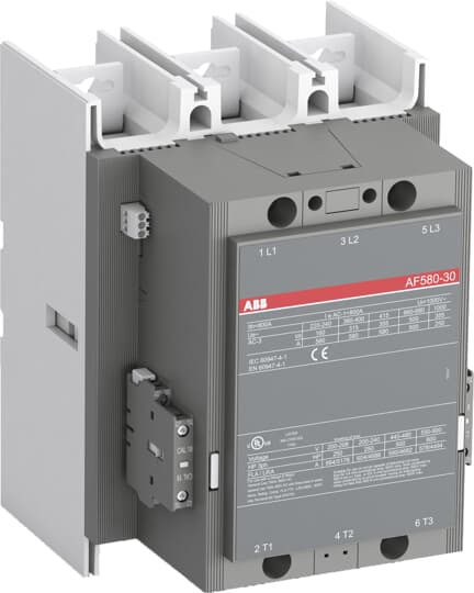 Контактор AF580-30-22 3P 315kW (580A AC-3) 2NO+2NC 100...250V 50/60Hz ABB, 1SFL617001R7022