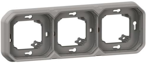 Рамка ТРОЙНА за скрит монтаж цвят Сив IP55 Plexo New Legrand, LEGRAND, 69687L