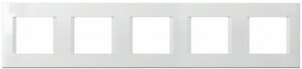 Рамка 2+2+2+2+2 мод. цвят Бял гланц Modul TEM, OL29PW