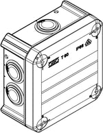 Разклонителна кутия T60 114x114x57мм IP68, с уплътнения, клема 5x1.5-6мм2, уплътнителна смола и ръкавици OBO, OBO BETTERMANN, O2010007
