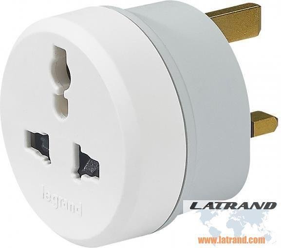 Адаптер от MULTI стандарт / UK стандарт бял 16A Legrand - 50387