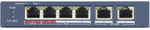 Мрежов комутатор, 4x 10/100 Mbps PoE + 2x 10/100 Mbps uplink порта, 60W, Hikvision, HIKVISION - домофонни системи, DS-3E0106HP-E