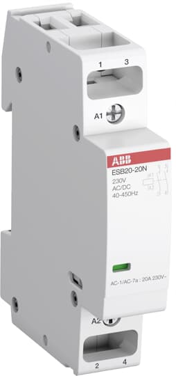 Модулен контактор ESB 20A 2NO 24ac/dc 1 мод. ABB, 1SBE121111R0120