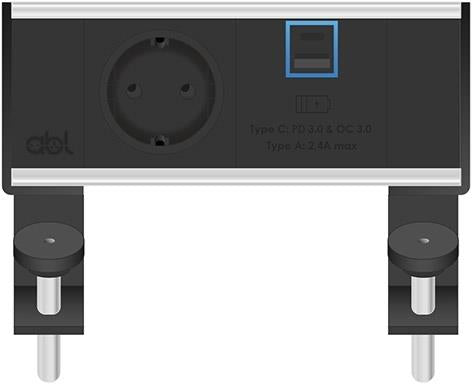 Модул Flexi 2M с 1х Шуко и USB тип A+C, цвят Черен, ABL, ABL Сърбия, 2A20F1A3