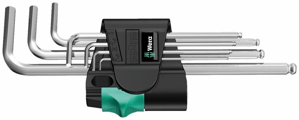 Комплект шестограми, 7х (1.5…6), в щипка, 950 PKL L-key Chrome Wera - W022181