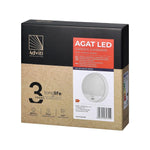 AGAT LED 10W, градинско осветително тяло със сензор за движение 140°, 800lm, IP54, 4000K, бяло - AD-OP-6111WLPMR4, ADVITI