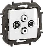 Розетка TV-R-SAT1-SAT2 индивидуална 1.5dB цвят Бял Niloe New Legrand, LEGRAND, NP4108WH
