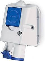 Scame 513.3253-DF - Комбиниран контакт за стенен монтаж Optima-Combi IP44/57 M. socket 32A 2P+E German SH