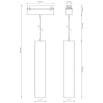 Висяща лампа с магнитен релсов плафон X-LINE, черна, 10 W, 800 lm, 4000 K, 30 см, DPM, MTL-SP-10W-B