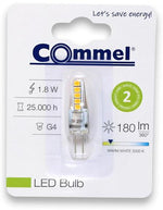 Лампа LED 1.8W 3000K G4 12V 180lm 300° 25000h Commel /до изчерпване/, COMMEL, C305-405