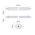 Осветително тяло LED Damp Proof 36W 4000K 4680lm 120° 30000h IP65 1.2m DUSTY EMOS