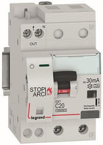 Автоматичен прекъсвач комбиниран AFDD серия DX3 STOP ARC 1P+ND крива C 20A  30MA, LEGRAND НИСКО НАПРЕЖЕНИЕ, 415968