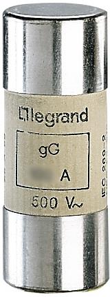 Стопяем цилиндричен предпазител тип gG 125A 22x58мм със стикер Legrand, LEGRAND НИСКО НАПРЕЖЕНИЕ, 15597