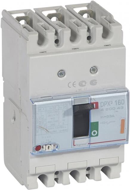 Автомат DPX3 160 TM 3P 63A 25кA регулируем (In x 0.8...1) Legrand, LEGRAND НИСКО НАПРЕЖЕНИЕ, 420043