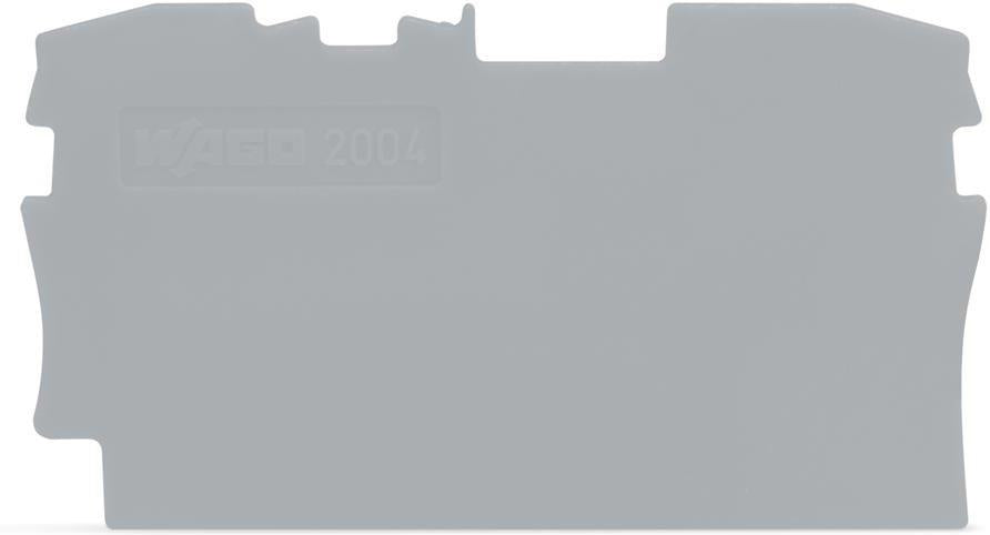 Крайна капачка 4мм2 сива за редова клема TOPJOB® S Wago, WAGO, 2004-1291