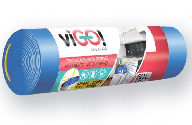ТОРБИ ЗА СМЕТ BLUE 60L С ВРЪЗКА HD 10 БР. STANDARD VIGO