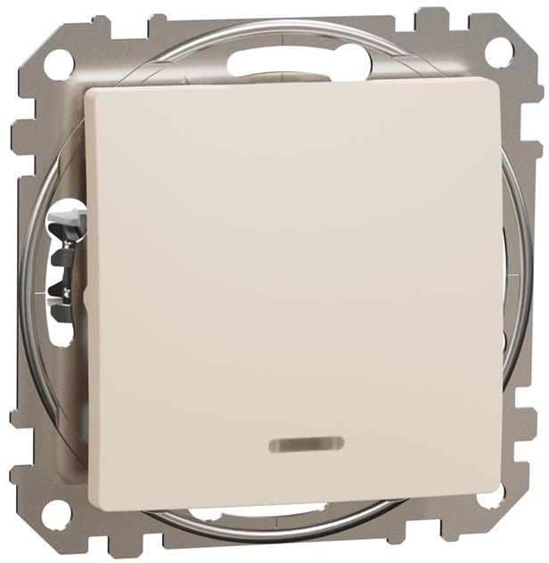 Двуполюсен ключ 16A с индикатор цвят Крем Sedna SE, SCHNEIDER ELECTRIC, SDD112162N