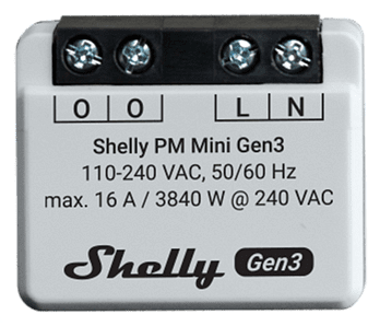 Микромодул Smart монофазен мерител 1х 16A Shelly PM Mini Gen3 - 261613, SHELLY