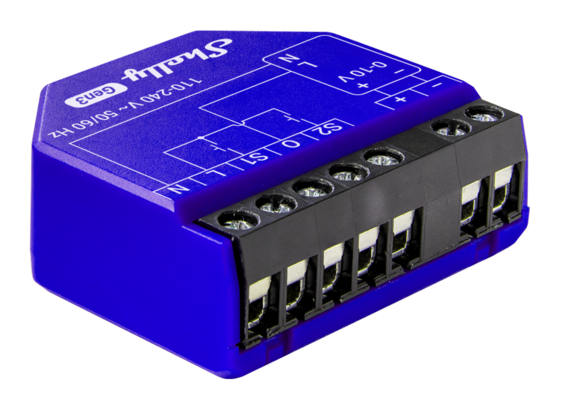 Микромодул Smart реле 1х димер 0/1-10V изисква неутрала Shelly Dimmer 0/1-10V PM Gen3 - 261750, SHELLY