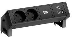 Модул DESK 2 с 2х Шуко и USB тип A+C, цвят Черен, Bachmann, BACHMANN, B902.962