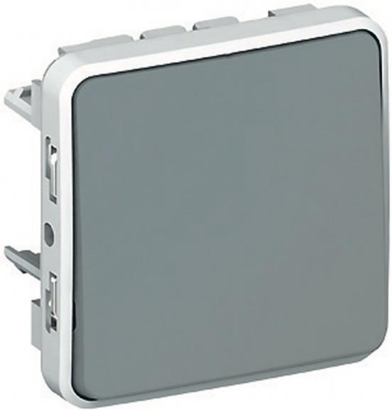 Девиаторен ключ за вграждане IP55 цвят Сив Plexo Legrand /до изчерпване/, LEGRAND, 69511E