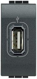 Розетка USB 1 мод. (само за данни) цвят Антрацит Axolute Bticino, BTICINO, L4285