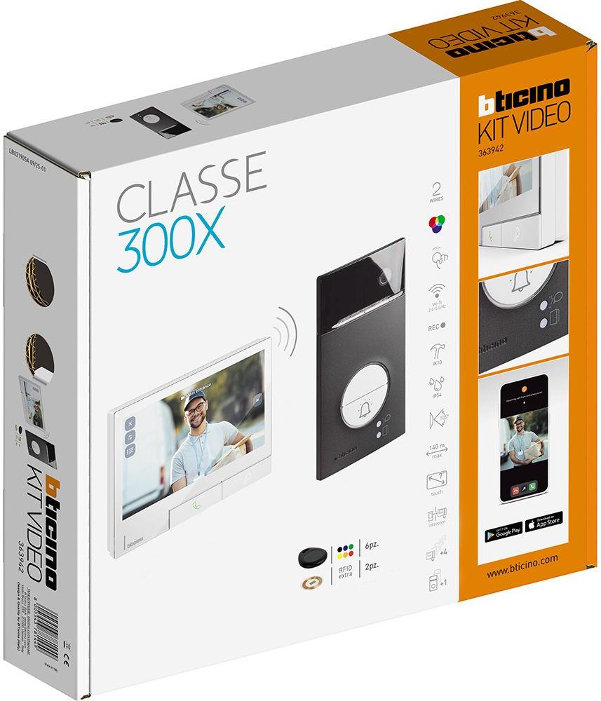 Видео-домофон комплект Classe 300X бял Wi-Fi дисплей и LINEA 3000 входен панел Bticino, BTICINO, 363942