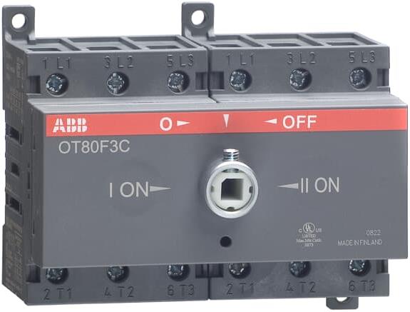 Разединител OT80F3C 80А 3P I-0-II за DIN монтаж без ръкохватка АВВ, ABB, 1SCA105402R1001