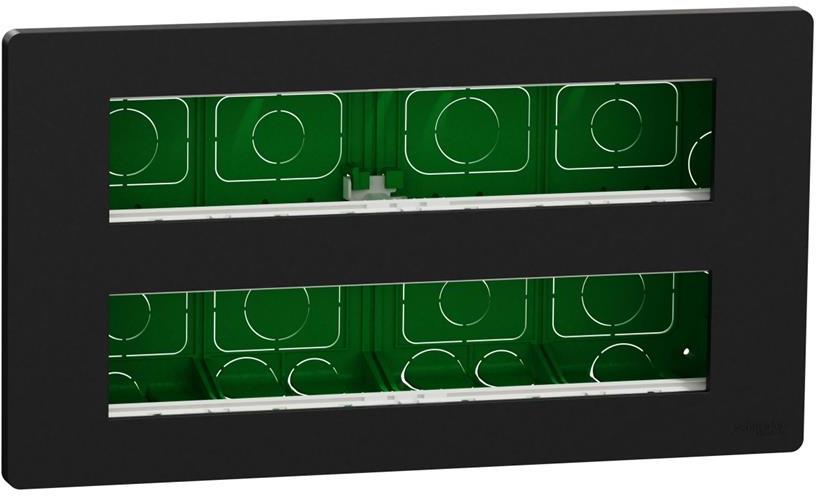 Моноблок за скрит монтаж 2x10 мод. цвят Антрацит Unica System+ SE, SCHNEIDER ELECTRIC, NU171054