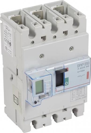 Автомат DPX3 250 електронна защита ELE 3P 100A 36кA регулируем (In x 0.4...1) Legrand, LEGRAND НИСКО НАПРЕЖЕНИЕ, 420335