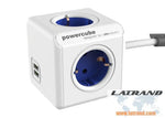 Разклонител PowerCube 4 гнезда с 1.5 метра кабел и 2х USB 1402BL, Allocacoc