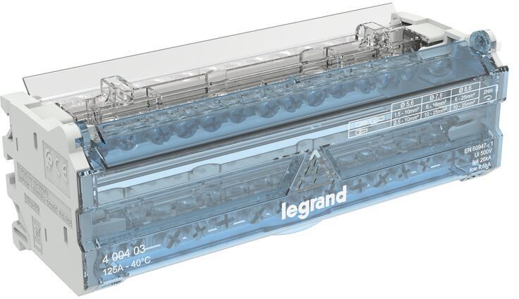 Разпределителен клемен блок 125A 2P 8 модула Legrand, LEGRAND НИСКО НАПРЕЖЕНИЕ, 400403