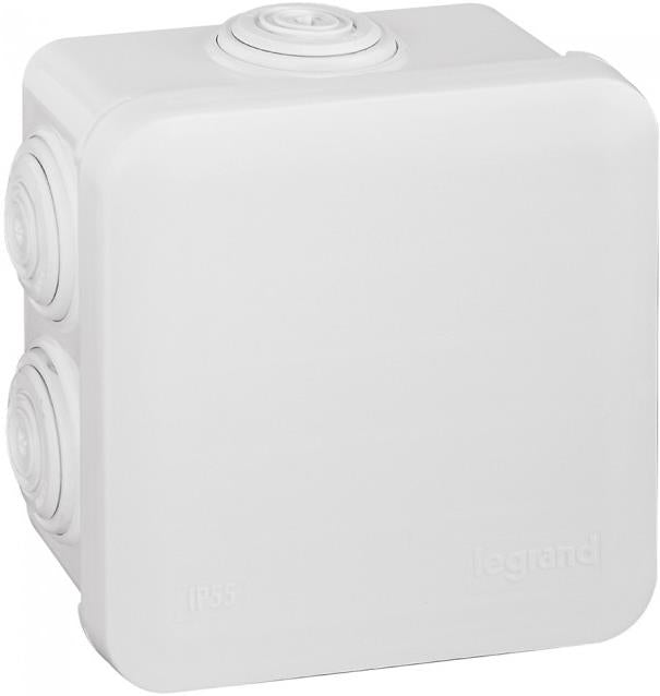 Разклонителна кутия открит монтаж 80x80x45мм IP55 цвят Бял Plexo Legrand, LEGRAND, 92013