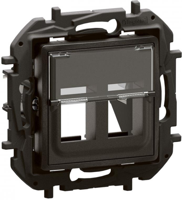 Розетка за 2xRJ45 Keystone цвят Черен Niloe New Legrand, LEGRAND, NP171BK