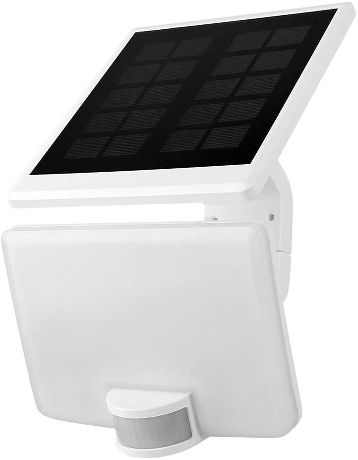 Прожектор LED 11W 4000K 1500lm IP54 бял с датчик и соларен панел и батерия 4Ah Commel, COMMEL, C309-102
