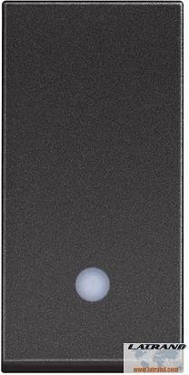 Кръстат ключ с LED индикация 1 мод. 10A цвят Черен Classia Bticino - RG4004L