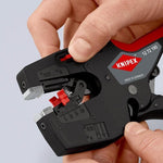 Клещи заголващи автоматични NexStrip, синьо-червена ръкохватка 190мм, Knipex - K1272190