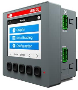Мрежов анализатор за ИНДИРЕКТНО мерене на ел. енергия M4M 20 R, Modbus, за панелен монтаж, ABB, 2CSG207081R4051